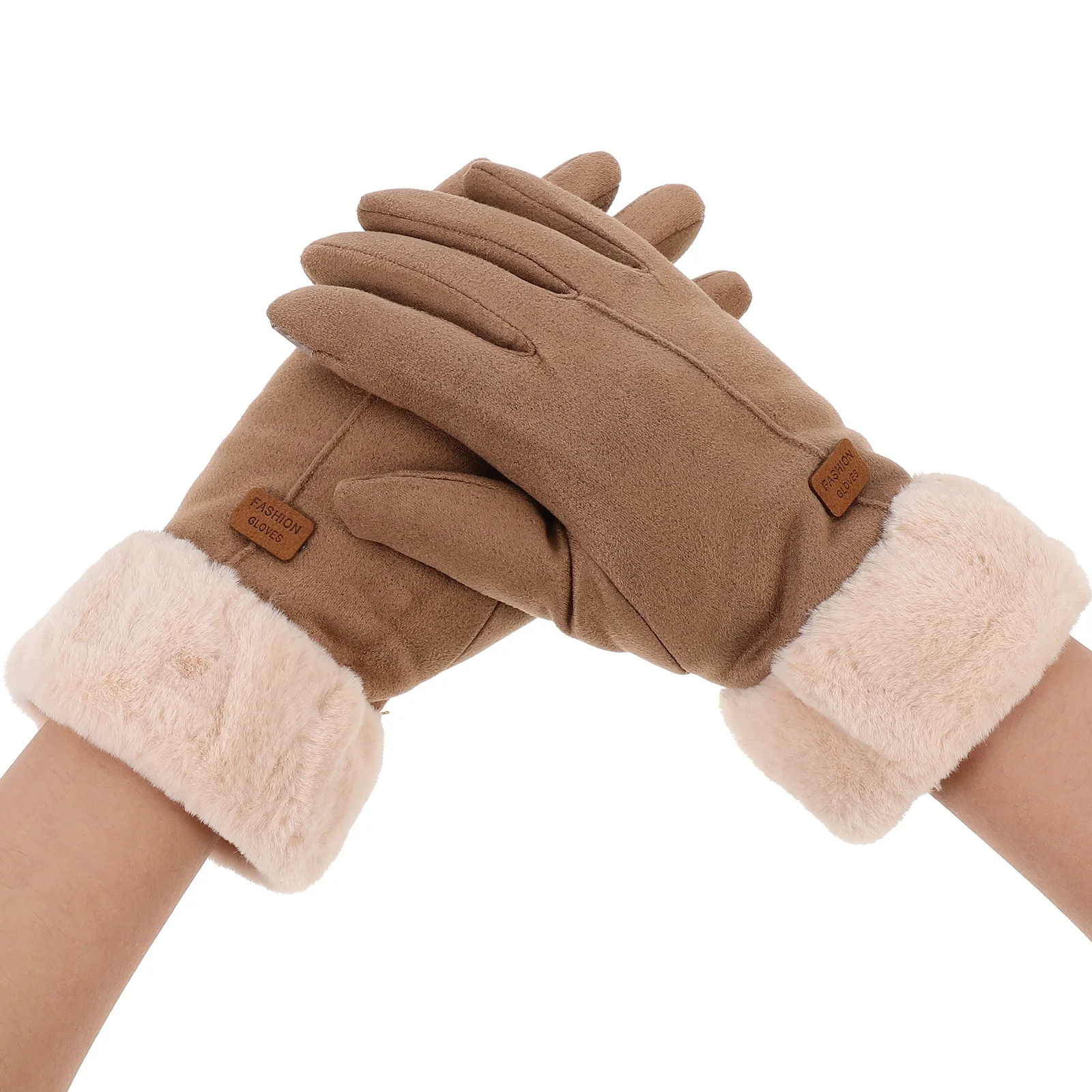 

1Pair Velour Gloves Thickened Comfortable Fit Winter Warm Women Gloves for Riding Driving and Outdoor Activities
