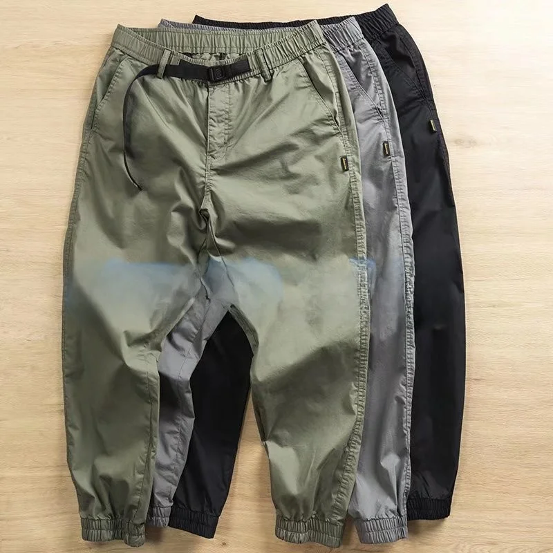 

Недорогие мужские рабочие брюки свободного кроя, осенние карго-брюки из прочного хлопка, молодежная рабочая одежда, быстросохнущие, в стиле милитари