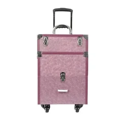 Makeup Case Professional Suitcase Tattoo Makeup Trolley with Wheels Rolling Luggage Beauty Hair Manicure Storage Box Toolbox