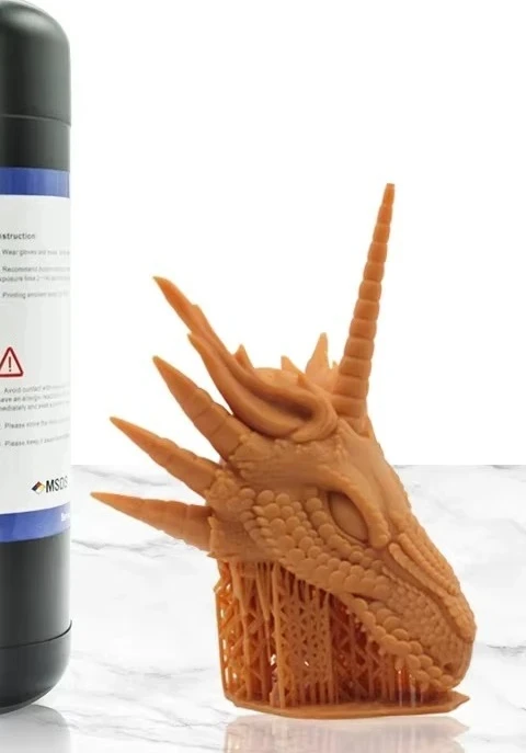 500g/1kg 405nm Quick Cure Yellow Photopolymer Ash-Free Hard Cast Liquid for LCD Printing