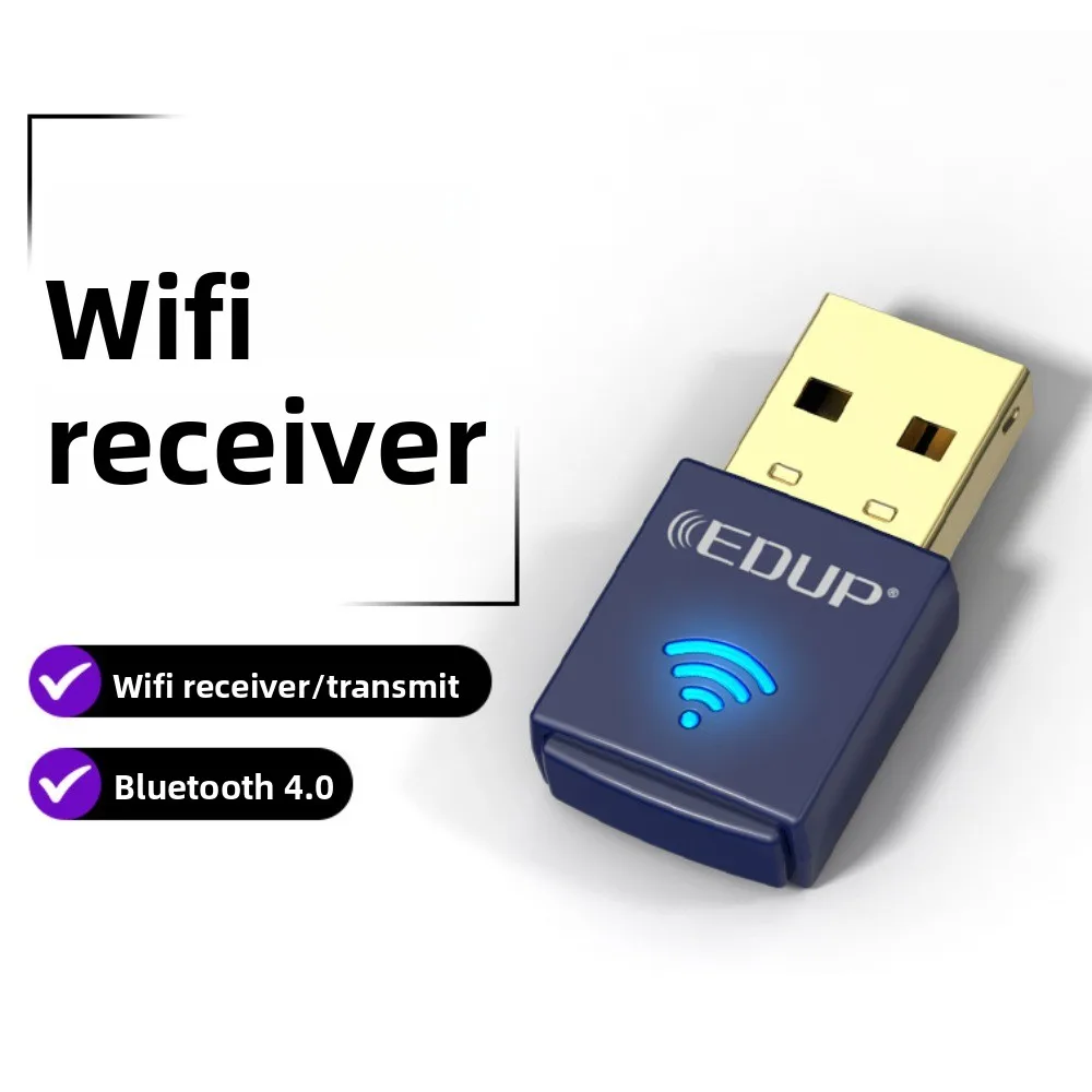 150 Mbit/s Mini-WLAN-Adapter Bluetooth 4.0 2,4 G USB-Netzwerkkartentreiber Kostenloser 2-in-1-Dongle Drahtloser WLAN-Empfänger LAN-Verbindung