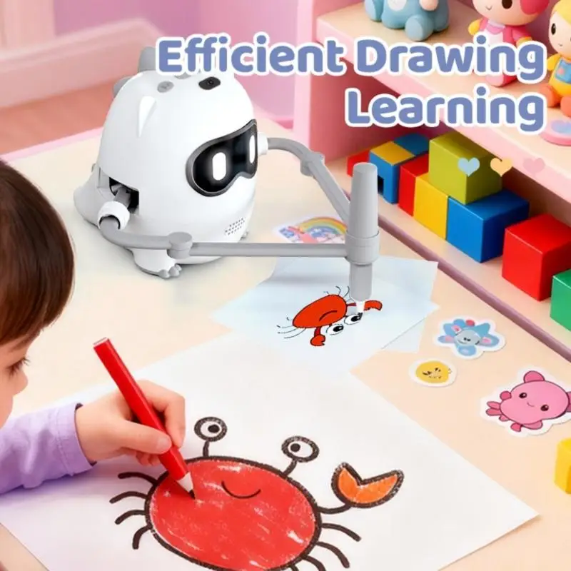 E56B Portable Drawing Robot Sketcher For Children Featuring Voice Interaction