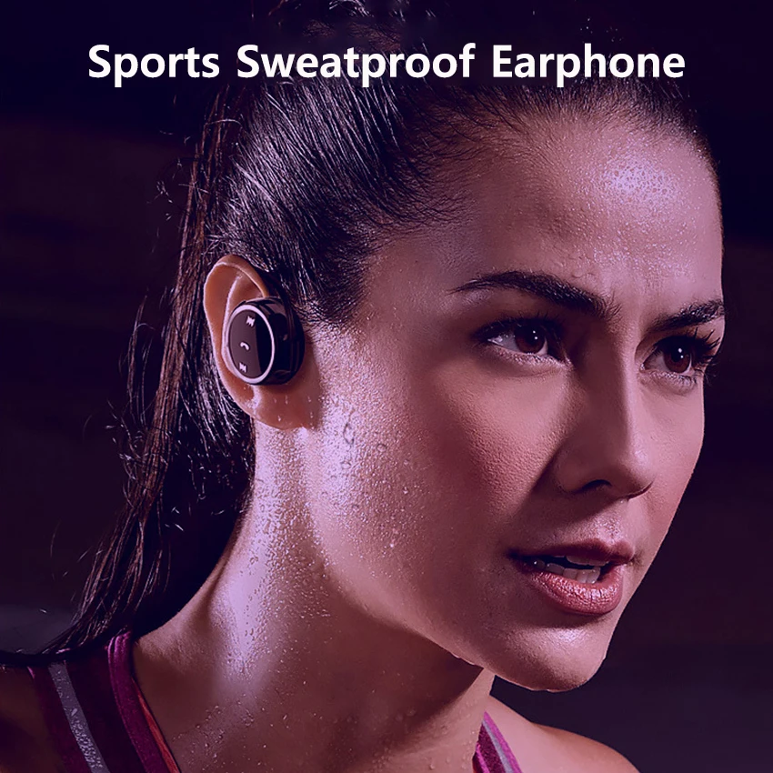 Neckband Sports Wireless Bluetooth Earphones Stereo Headphones MP3 Music Player Headsets TF Card Handsfree Mic for iPhone Xiaomi