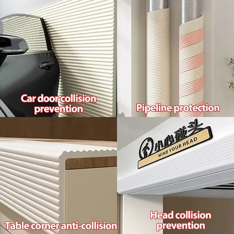Strip Anti-tabrakan Berperekat Strip Busa Sudut Dinding Keselamatan Anak Strip Pelindung Tepi Kursi Pelindung Sudut Furnitur