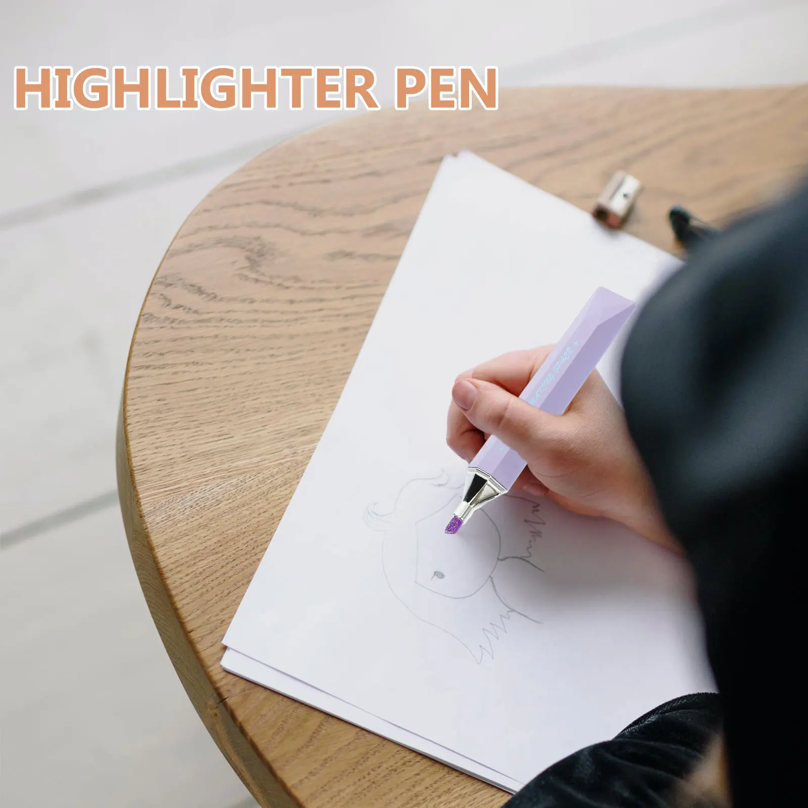 

4 Pcs Tip Highlighter Student School Plastic Color Highlighters for Office