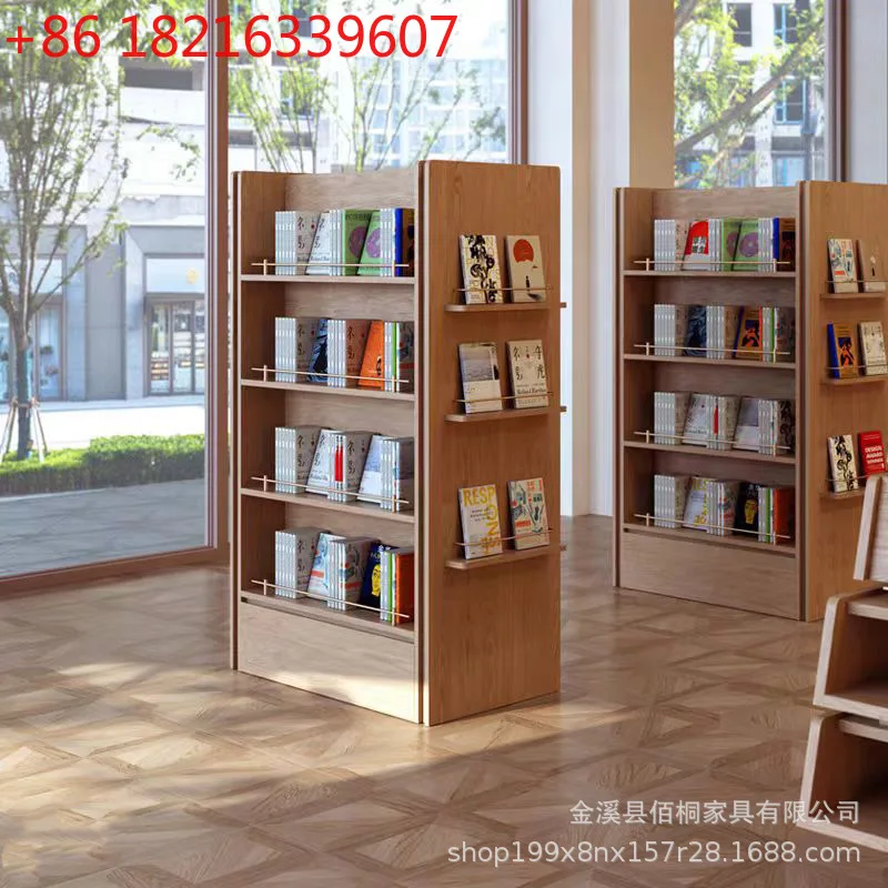 YAO log wind display sales office display cabinet wood paint Nakajima product display stand