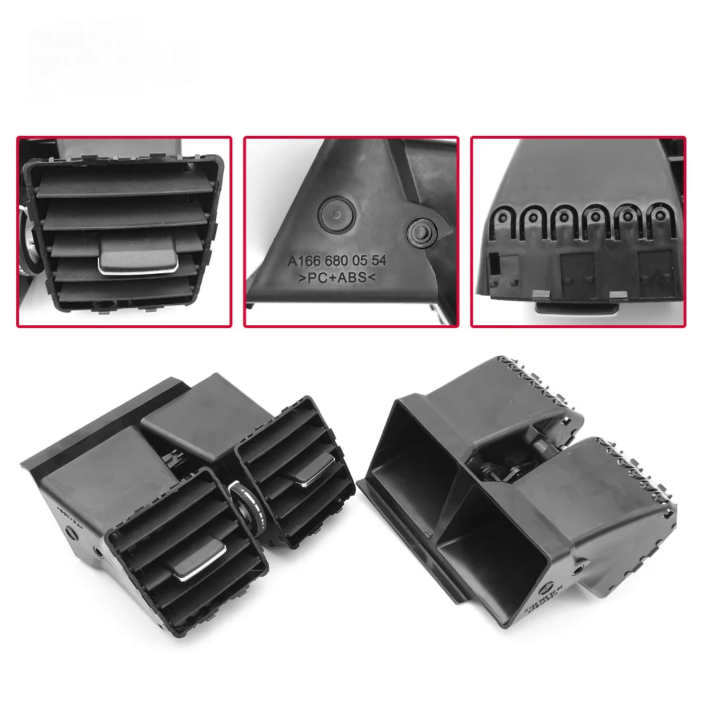 Car Rear Air Conditioner AC Vent Grille Outlet Repair Kit Assembly For Mercedes Benz W166 X166 W292 ML GL GLE GLS Class 13-19