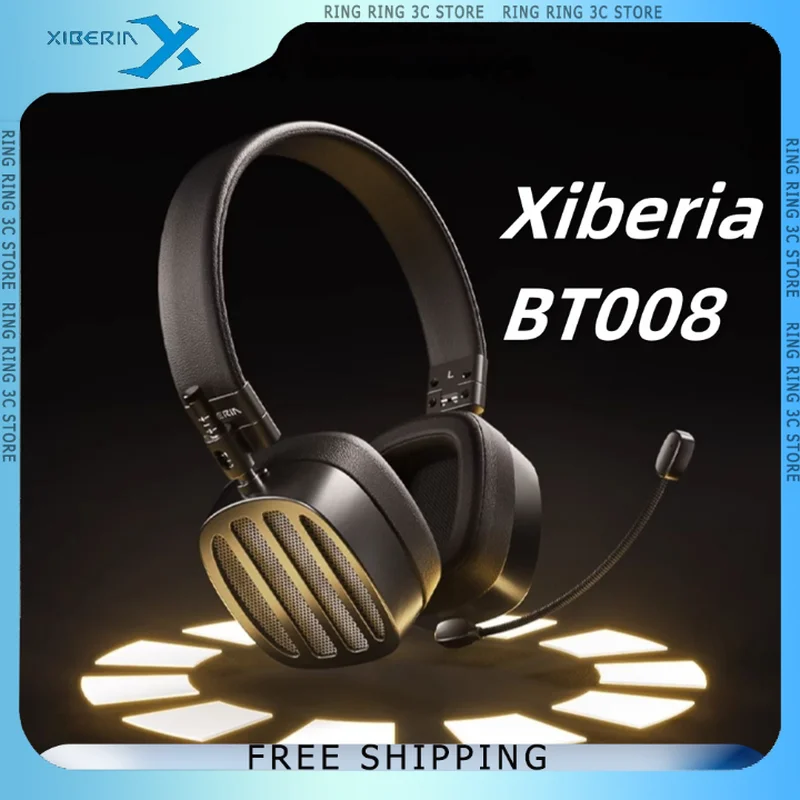 Xiberia BT008 Headphones Wireless Bluetooth Gaming Headset Noise-canceling Microphone HIFI Custom Gamer Earphone Esports Gift