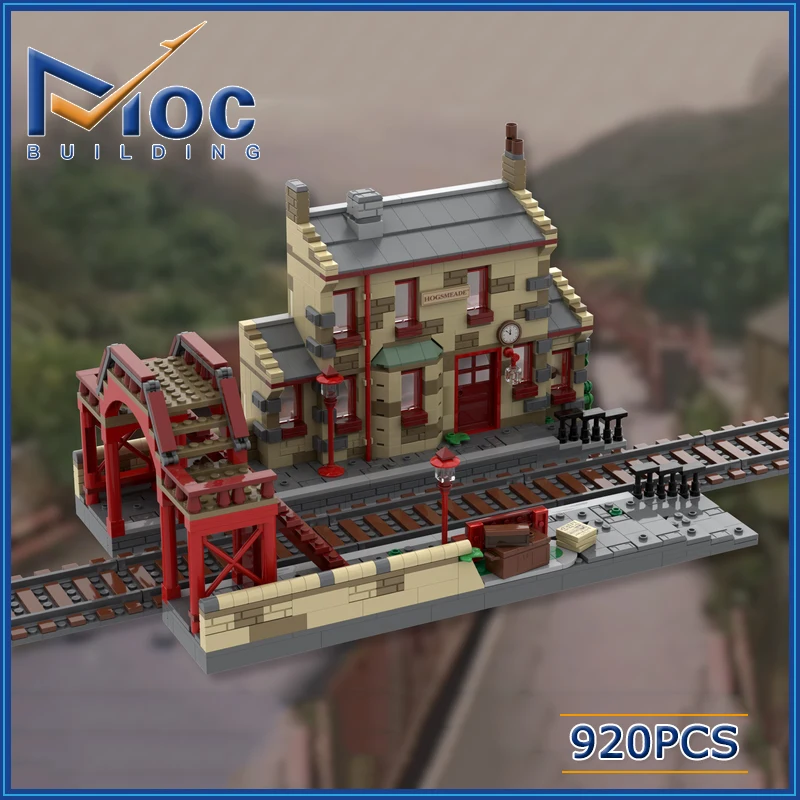 Classic Movie MOC Hogsmeade Station Model Building Block DIY Philosopher\'s Stone Assembly Bricks Toy For Children MOC-144079