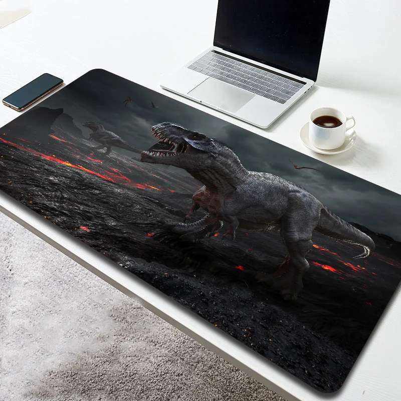 GuJiaDuo 90x40 Dinosaurs Pattern Large Size Mouse Pad Natural Rubber Anti-slip Notebook Keyboard Table Pad PC Gaming Accessories