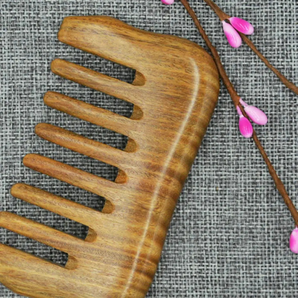 

Деревянная расческа для волос, маленькая, антистатическая, прочная, с гладкой поверхностью, легкая, для женщин, для дома, путешествий, массажный инструмент, 9,5 см