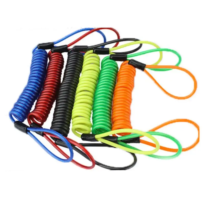 120cm Bike Scooter Lock Rope Motorcycle Motorbike Wheel Disc Reminder Coil Anti Thief Security Spring Cable Wire Tools