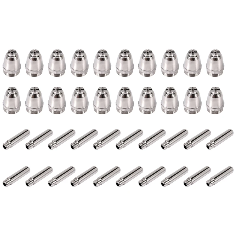 ABSF 40Pcs AG60 Plasma Cutting Torch Consumable SG55 Plasma Cutter Kit 60A AG-60 Plasma Torch Tip Electrode Nozzle