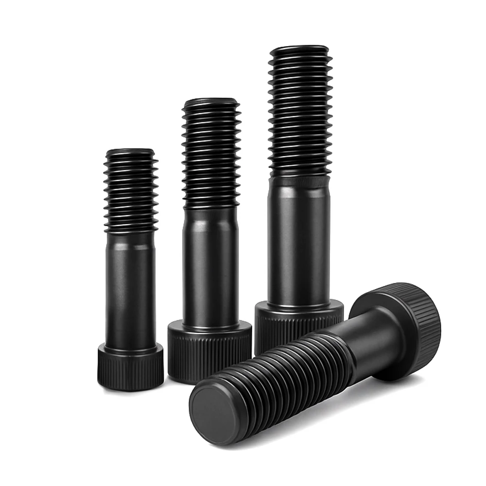 DIN912 الصف 12.9 5 #   6 #   8 #   10 #   1/4 ''إلى 1/2'' UNC UNF مقبس سداسي أسود مخرش غطاء رأس البراغي مفتاح ألين ملولب جزئي #4