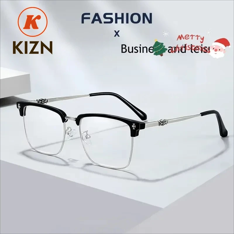 

Мужские деловые очки KIZN Prescriotions из сплава, новая оправа, модная и элегантная оптическая оправа для квадратных бровей 9367
