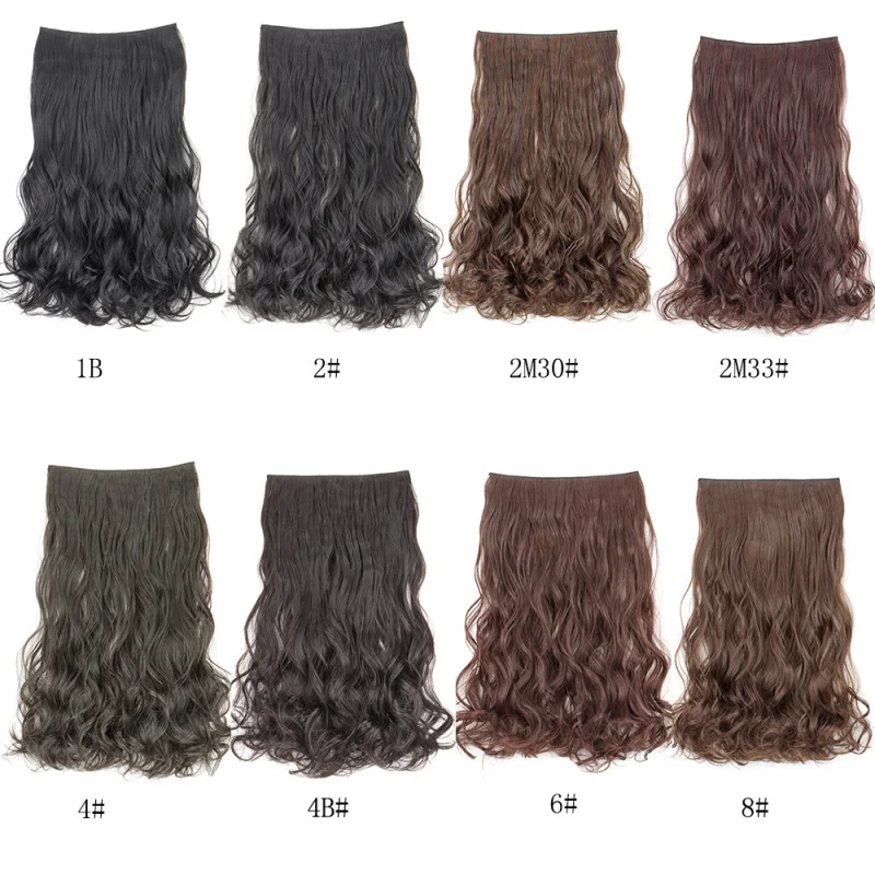 Picture 4: One-piece 5-clip extension, large wavy seamless wig, curly hair