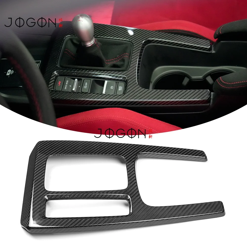 

For Honda Civic Type R FL5 2023-2026 Real Carbon Fiber Car Interior Center Console Gear Shift Panel Cover Trim Accessories