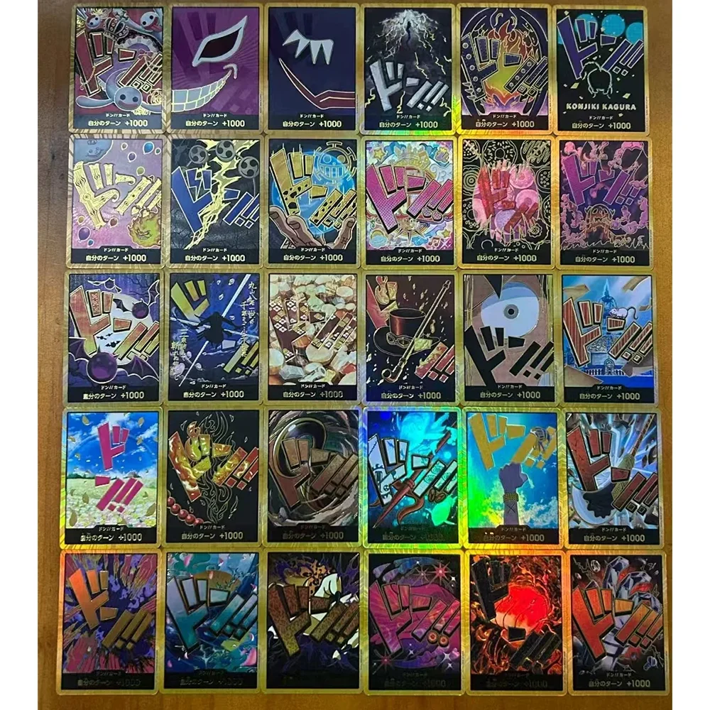 

30Pcs/set One Piece TCG GOLD DON!! Collection Card The Best PRB-01 Foil English SUPER PARALLEL FOIL NM Refraction Flash Gifts