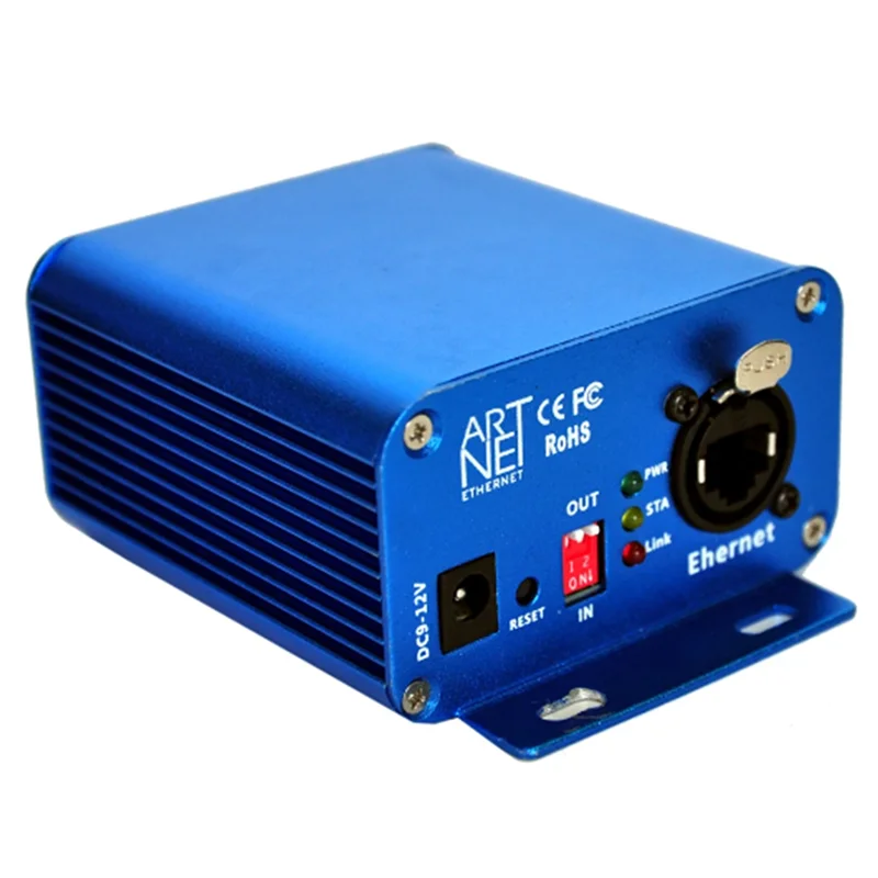 

N82R 3X Artnet 1024 2 Port Bidirectional Artnet Converter Standard DMX512 Output RJ45 Net Connector Sulite DMX LAN512 US Plug