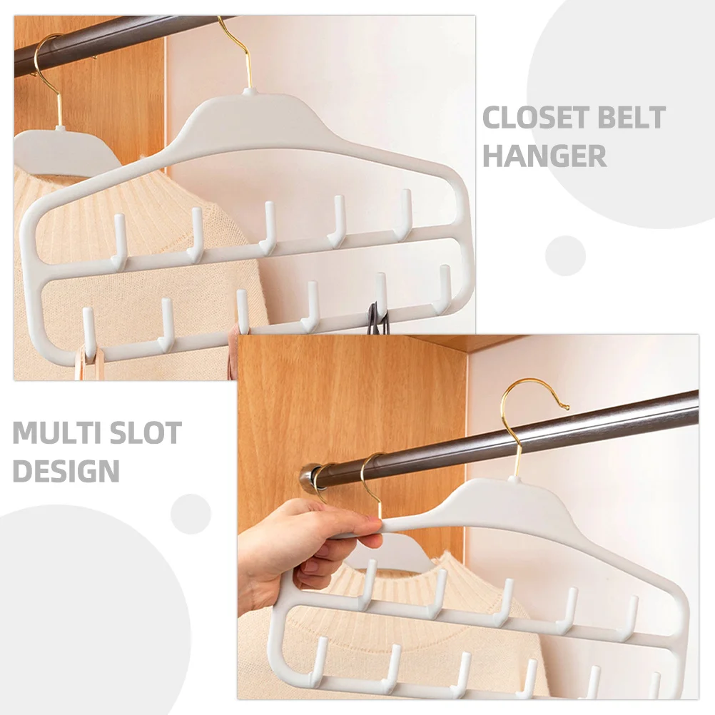

2Pcs Hanging Closet Organizer Belt Hanger for Men Women Heavy Duty Scarf Tie Holder Non-Scratch Surface Space Saving Solution