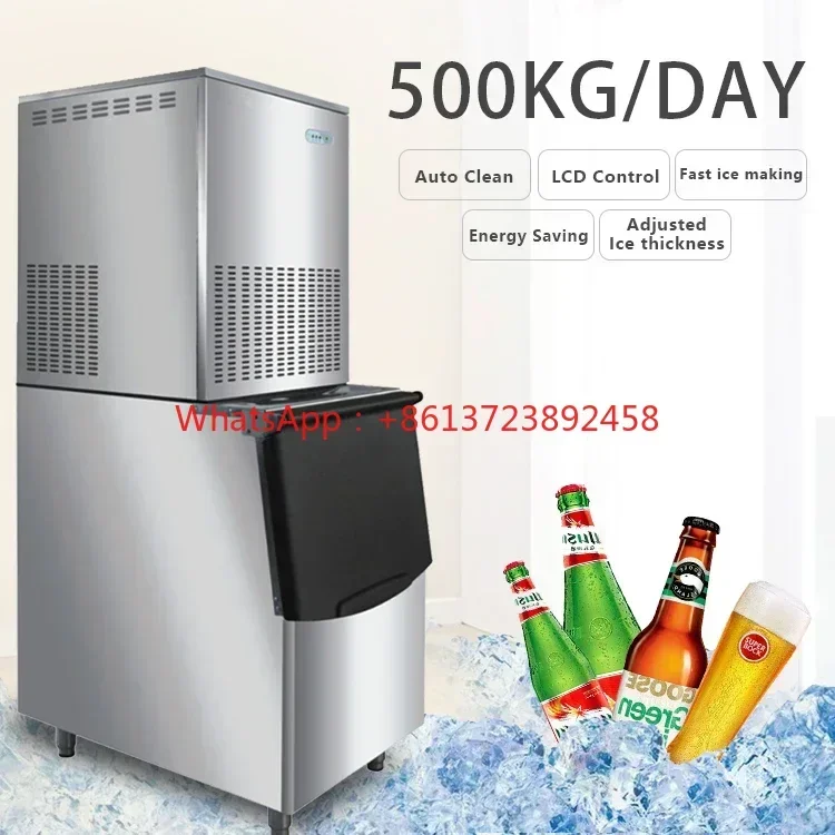 Self Dispensing Nugget 1000 Kg Machine Tube Portable The Shape Of Clear Cube Industrial 3 Ton Ice Maker