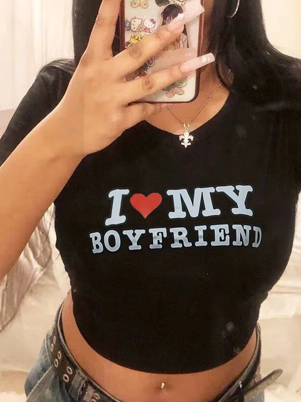 تي شيرت نسائي مطبوع عليه حروف ort Sve بتصميم حروف من البوليستر للربيع والصيف كاجوال للسيدات عصري عصري #3