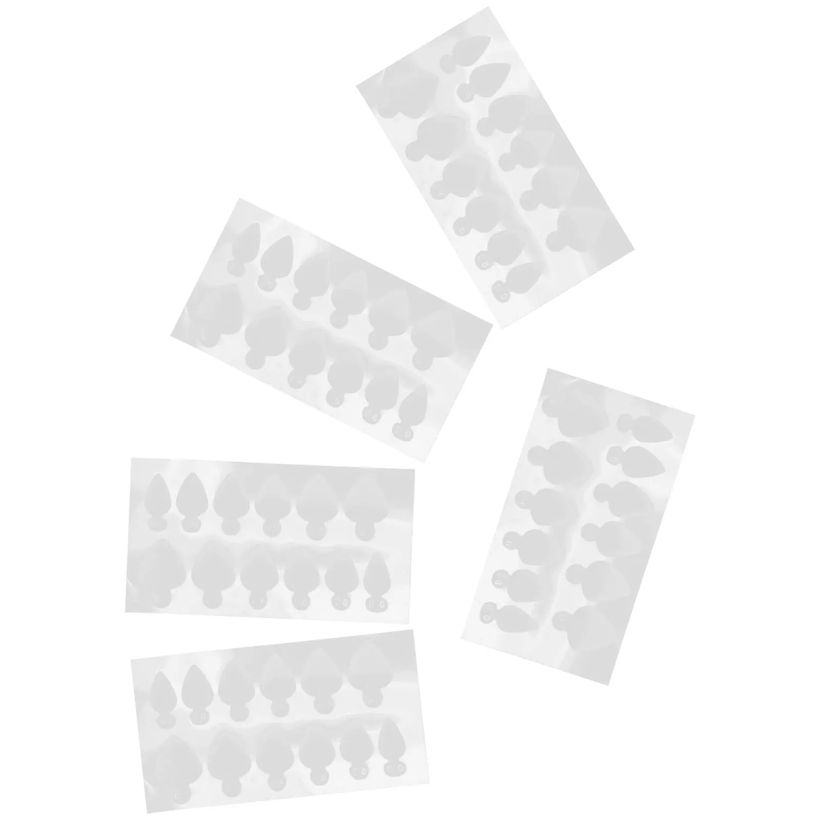 5 Sheets Self-Adhesive Nail Form Stickers French Tip Guide for Fashionable DIY Manicure Crystal Nail Art Decorations Supplies