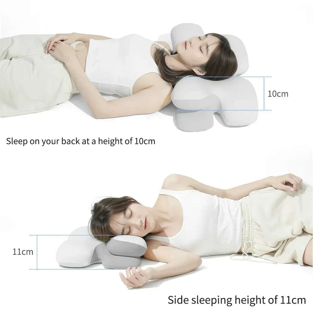 Neck Pillow Slow Rebound Memory Cotton Pillow Easy Sleep Horn Memory Cervical Spine