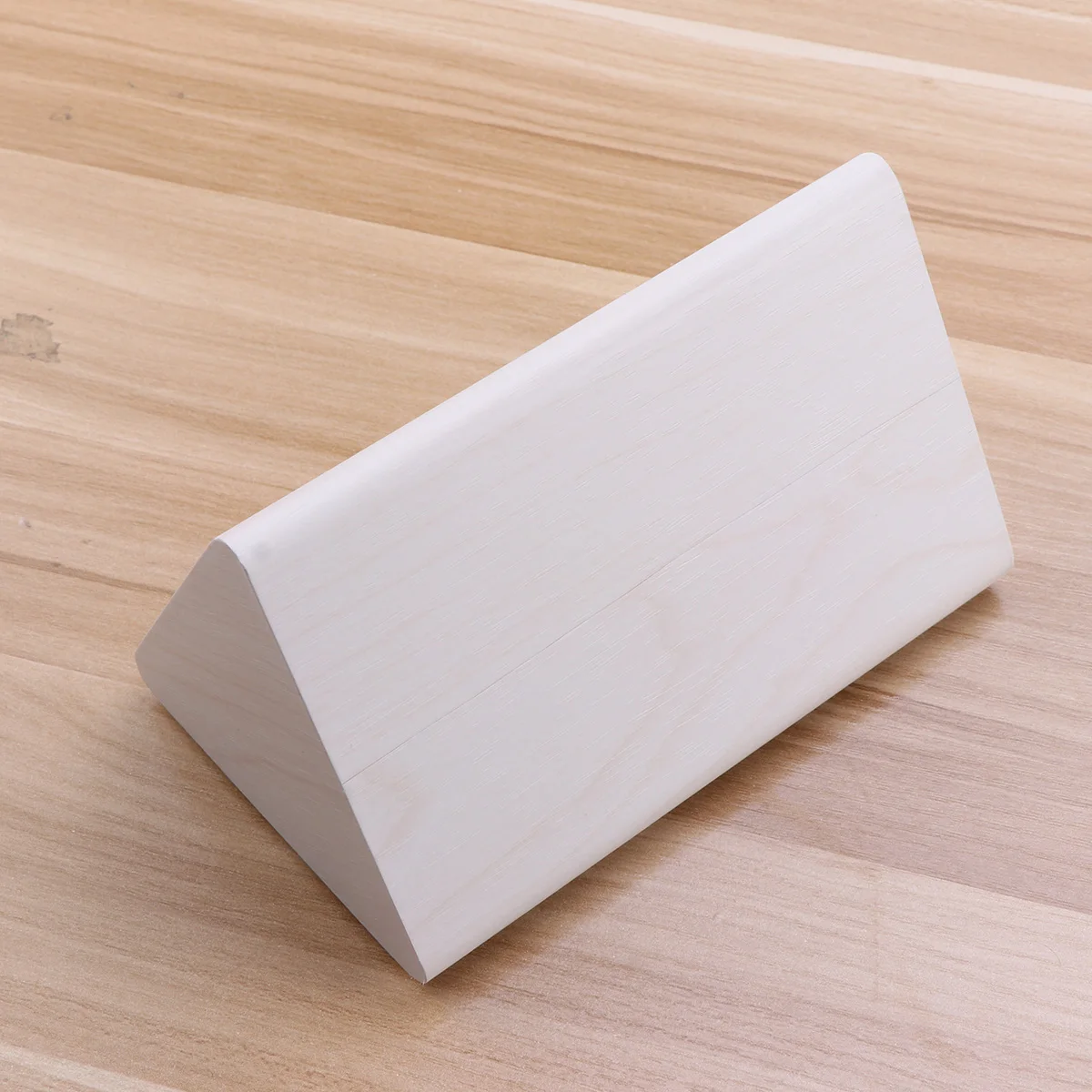 

LED Desk Wood Digital Alarm Clock Luminous Silent Clock Time Temperature Adjustable Brightness (White Wood and Blue Display)