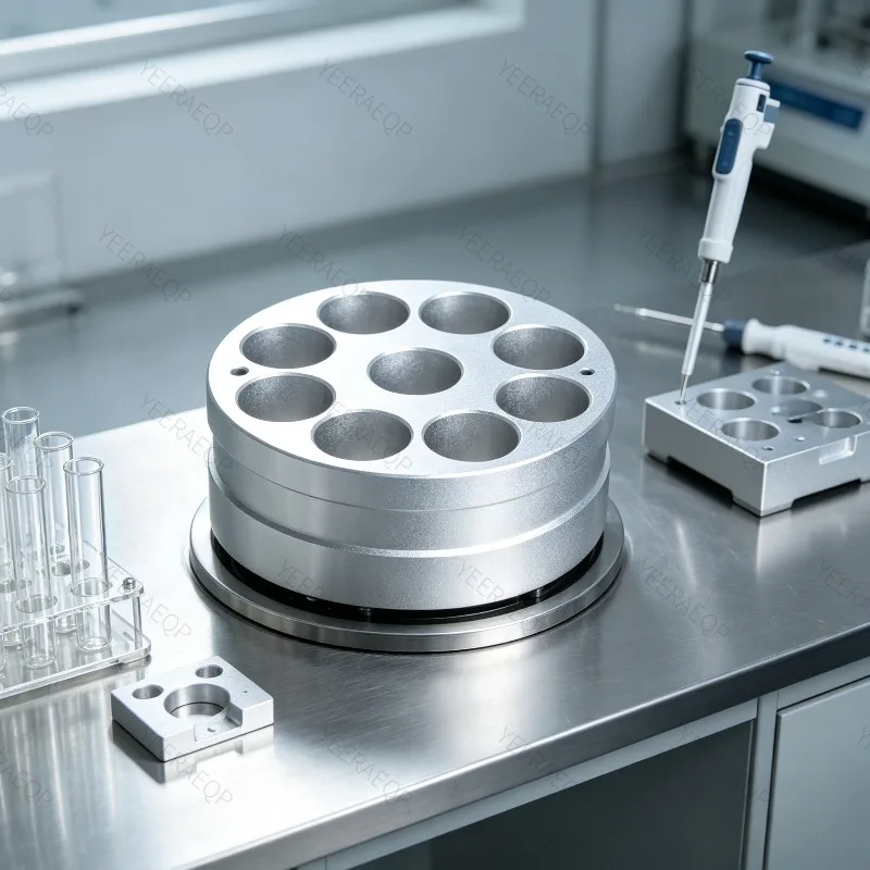 SYNTHWARE Test tube heating aluminum block, 3 holes/4 holes/7 holes/9 holes/19 holes, H20, Aluminum Alloy Heating Module