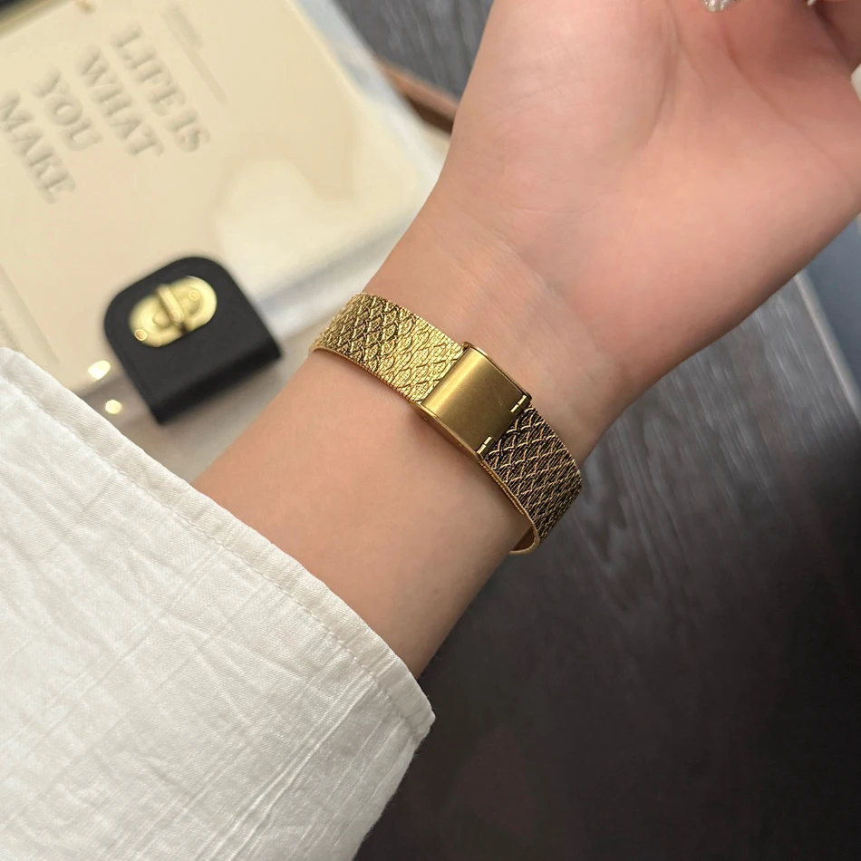 Stainless Steel Strap for Apple Watch 38 40 41 42 44 45 46 49mm Band Iwatch Series 10 9 8 7 6 5 4 3 SE Ultra Crow Feet Bracelet - Image 2