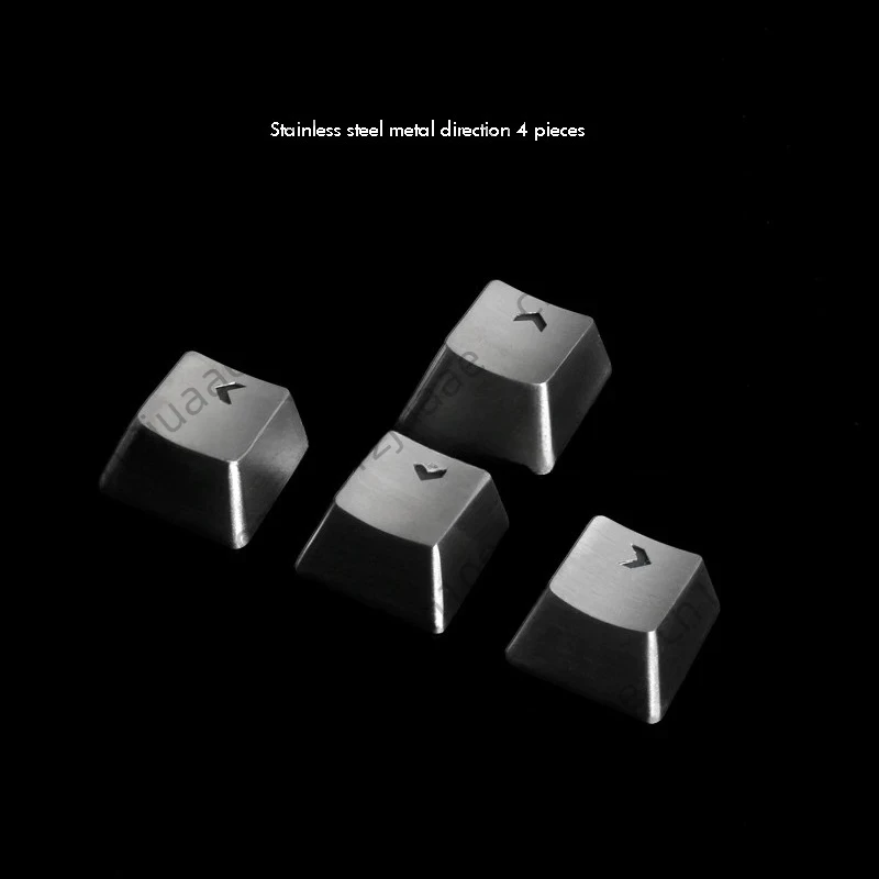Stainless Steel Full Metal DIY Keycaps for Mechanical Keyboard Gaming Key Arrow Key Light Through Back Lit