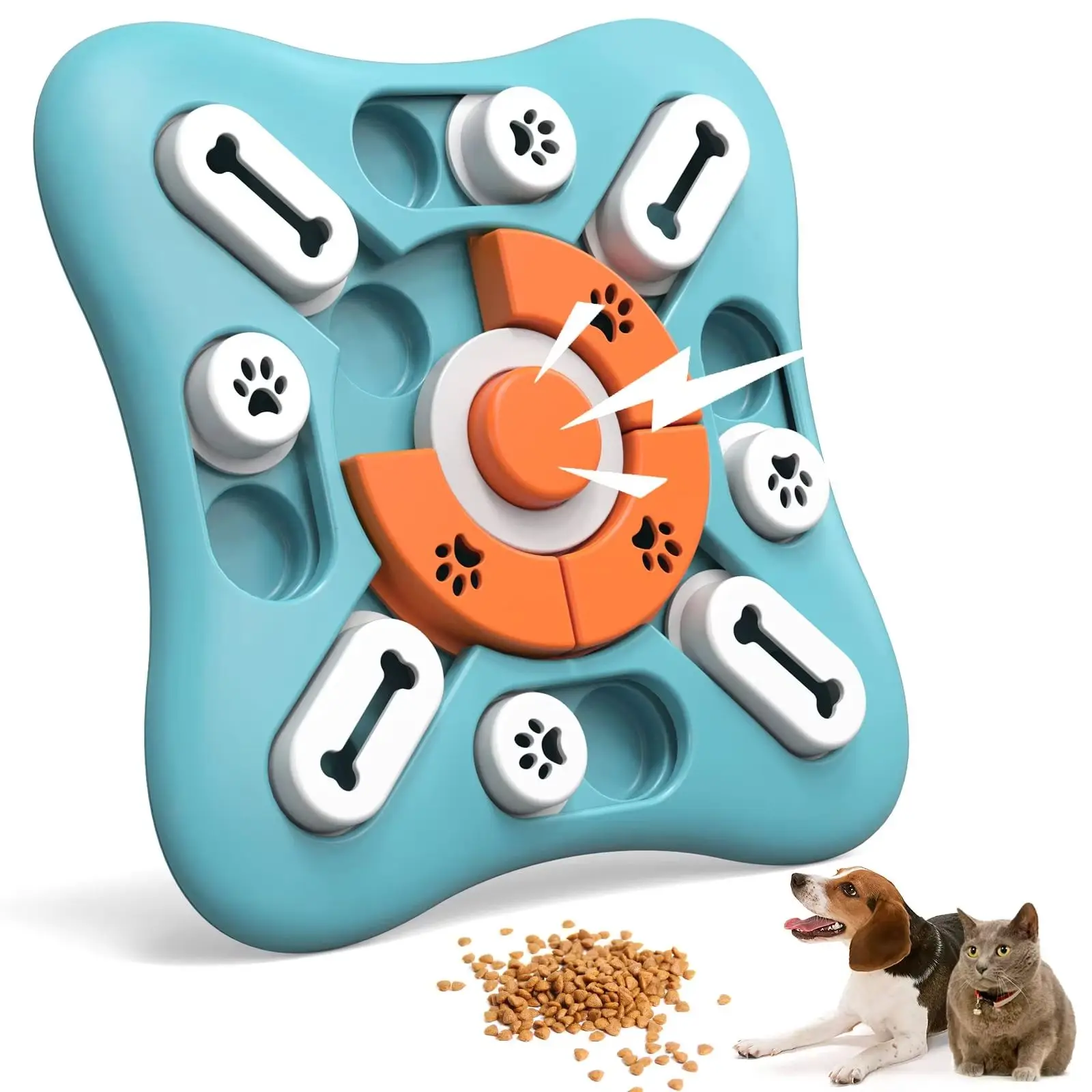 Interactive Puzzle Food Feeder for Small Big Pet Dogs  Slow Feeder IQ Training Mental Enrichment Game Toys Dog Treat Puzzle Disp