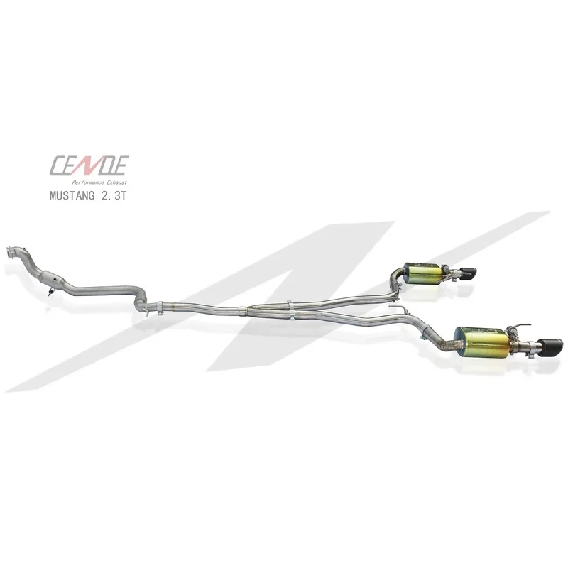 Premium Custom 2.5 to 4 Inch Stainless Steel 304 or Titanium Aggressive Mustang GT Muffler Pipe Racing Tuning System Parts Kit