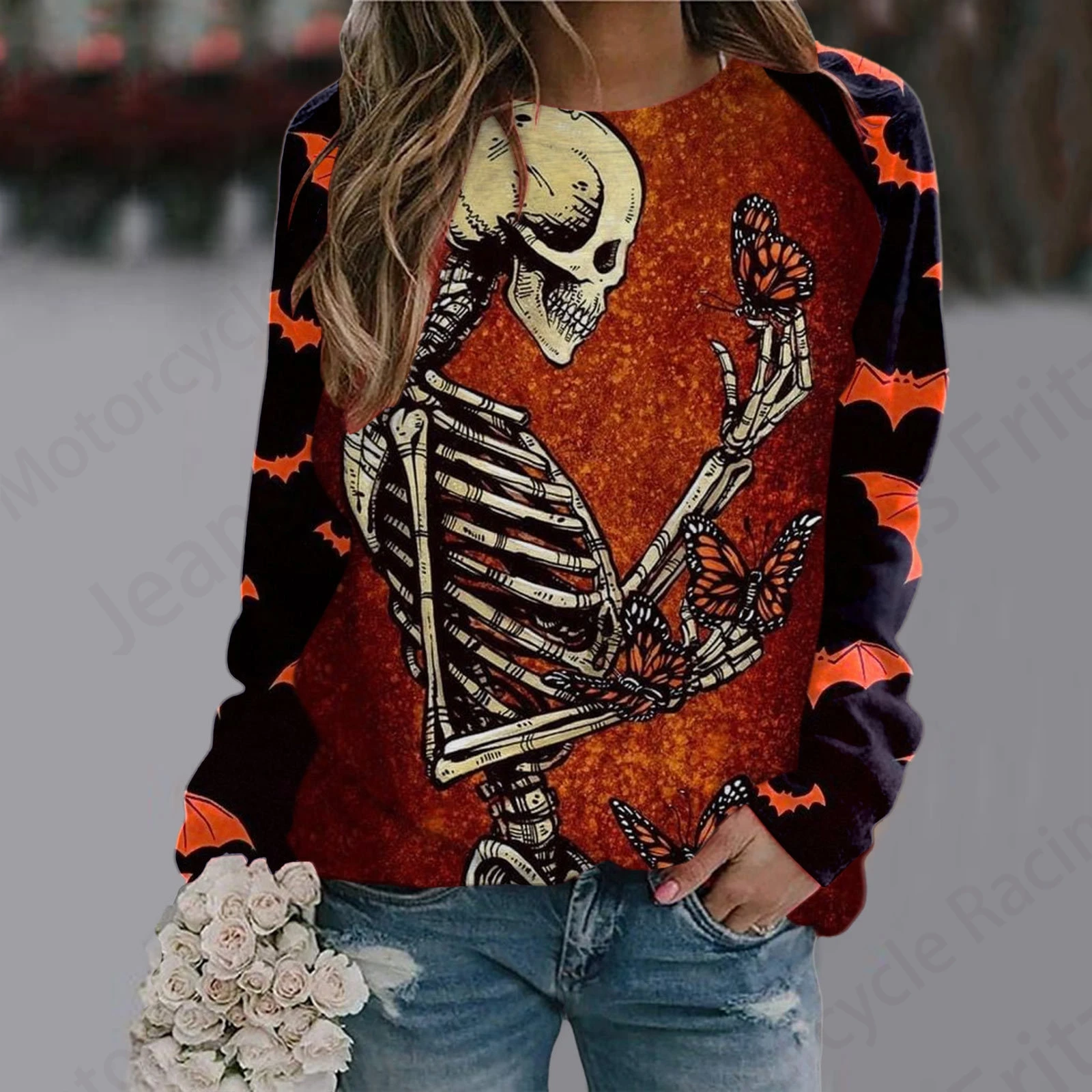 3d Halloween Hoodie Women Fashion Skull Hoodies Women Sweats Party Hooded Clothes Female Coats Girl Tops Crewneck Sudaderas