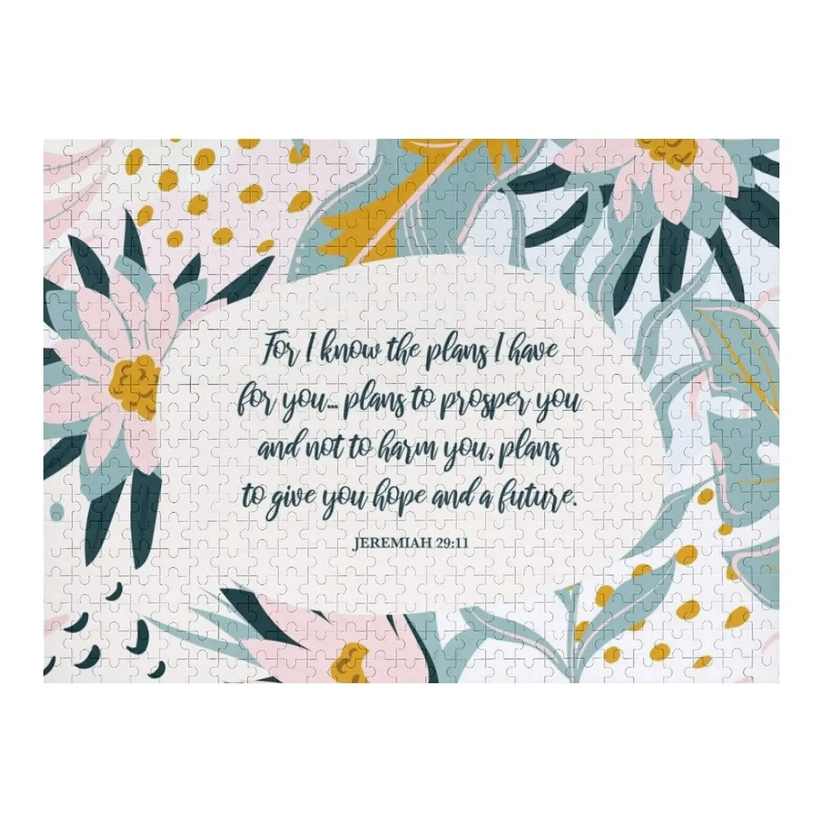 

I know the plans I have for you - Jeremiah 29:11, Inspiring Bible Quote Jigsaw Puzzle Wood Name Custom Child Puzzle