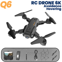 Q6  Drone with 6K Hd Dual Camera Rc Drones Professional 5G Wifi Fpv 1080P Folding Quadcopter Rc Distance 500M Gift Toys for Boys