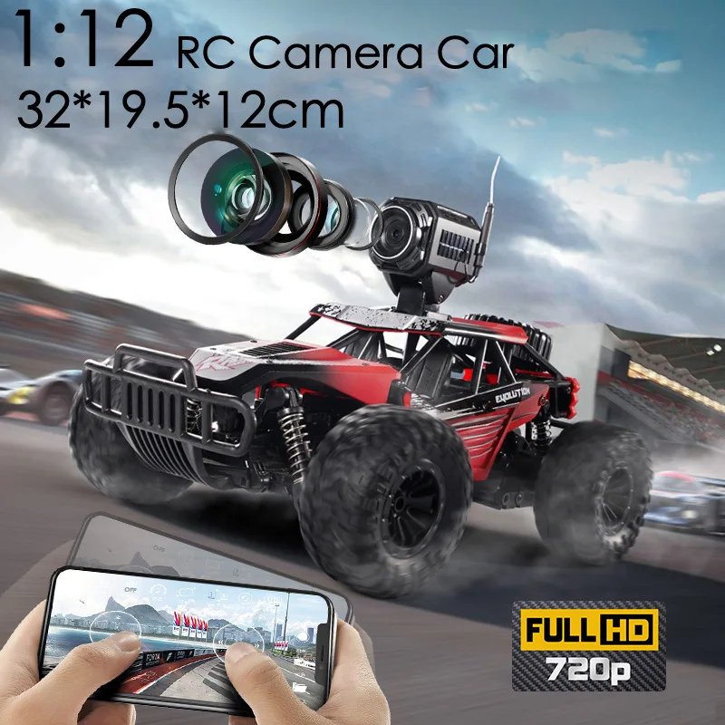

HD Camera Remote Control Off-road Vehicle Real Time Image Transmission Controlled Mobile Phone Drift Stunt Car Children's Toys