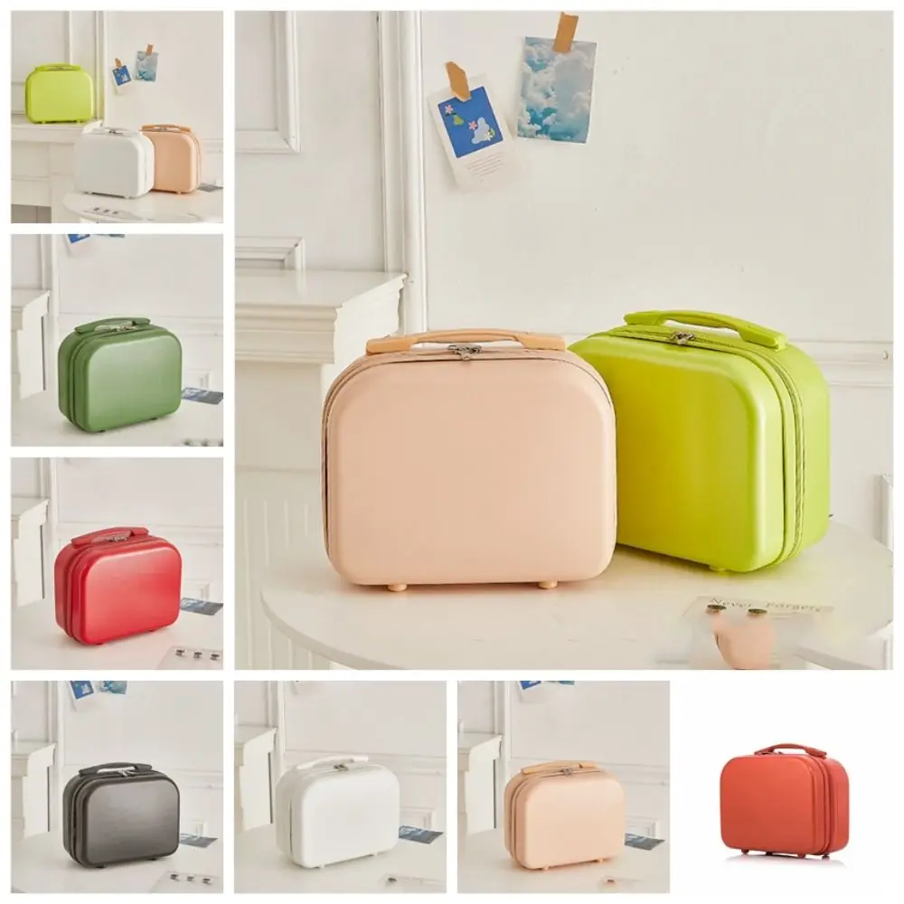 

Mini Luggage Solid Color Suitcase Travel Organizer Organizer Case 14-inch Cosmetic Cases Storage Toiletry Box Large Capacity