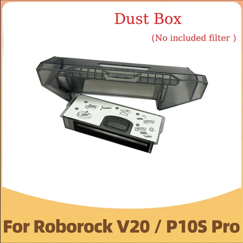 Dust Box For Roborock P10 SPRO / V20 Robot Vacuum Cleaner Replacement Parts Dust Trash Box