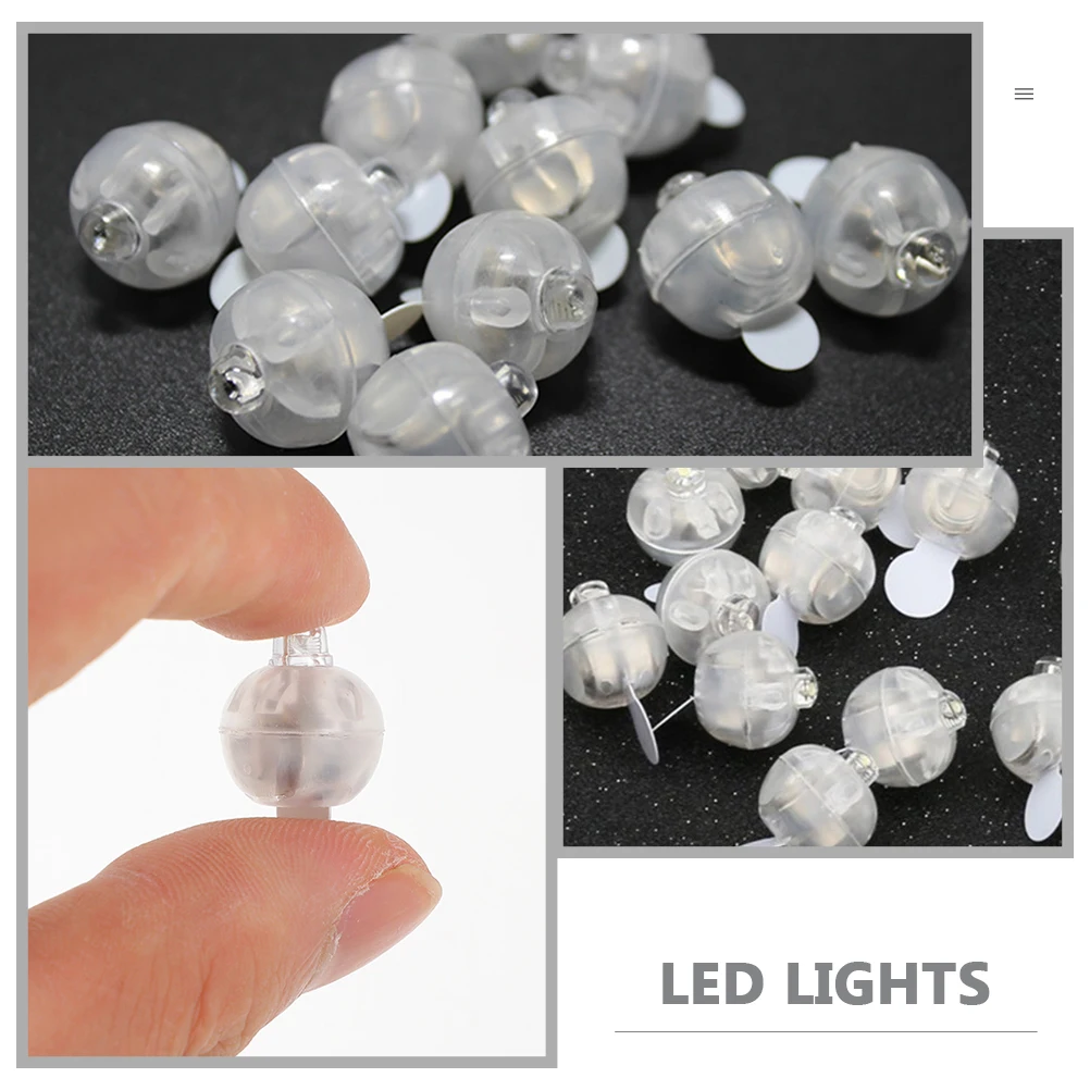

60pcs Round LED Balloon Lights Mini Shaped Bulbs Party Tumbler Lamp Yellow Festive Decor for Weddings Birthdays Holidays Event