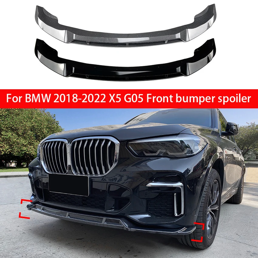 

For BMW 2018-2022 X5 G05 M Sport M50 xDrive 40i 35i 30d Front Bumper Lip Spoiler Splitter Diffuser Guard Body Kit Cover