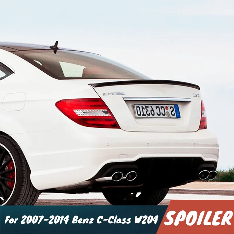 

For 2007-2014 Mercedes Benz C-Class W204 C180 C250 C300 C63 AMG ABS Plastic Car Rear Trunk Lid Spoiler Wings Tuning Accessories