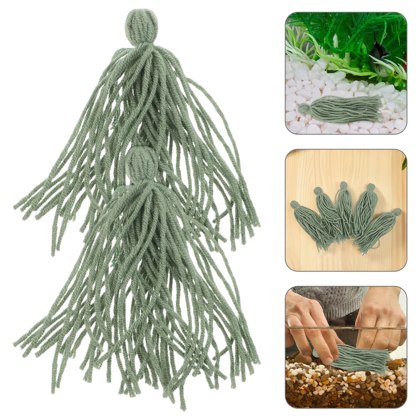 

10Pcs Spawning Mop for Fish Shrimp Aquarium Breeding Soft Floating Plants Egg Laying Mop Natural Habitat Supplies