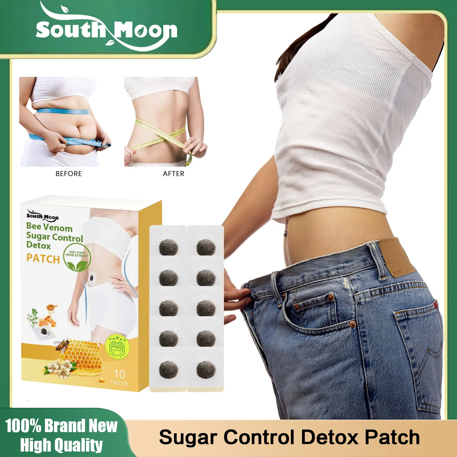 Weight Loss Patch Anti Cellulite Detox Fat Burning Thin Arm Waist Belly Sculpting Body Shaping Bee Vonom S-Limming Navel Sticker