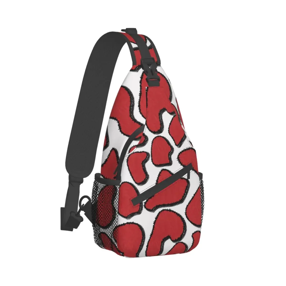 Race Enduro Motocross Crossbody Bag Sports Red White Giraffe Fur Animal Chest Bag Women Man Fashion Shoulder Backpacks Travel