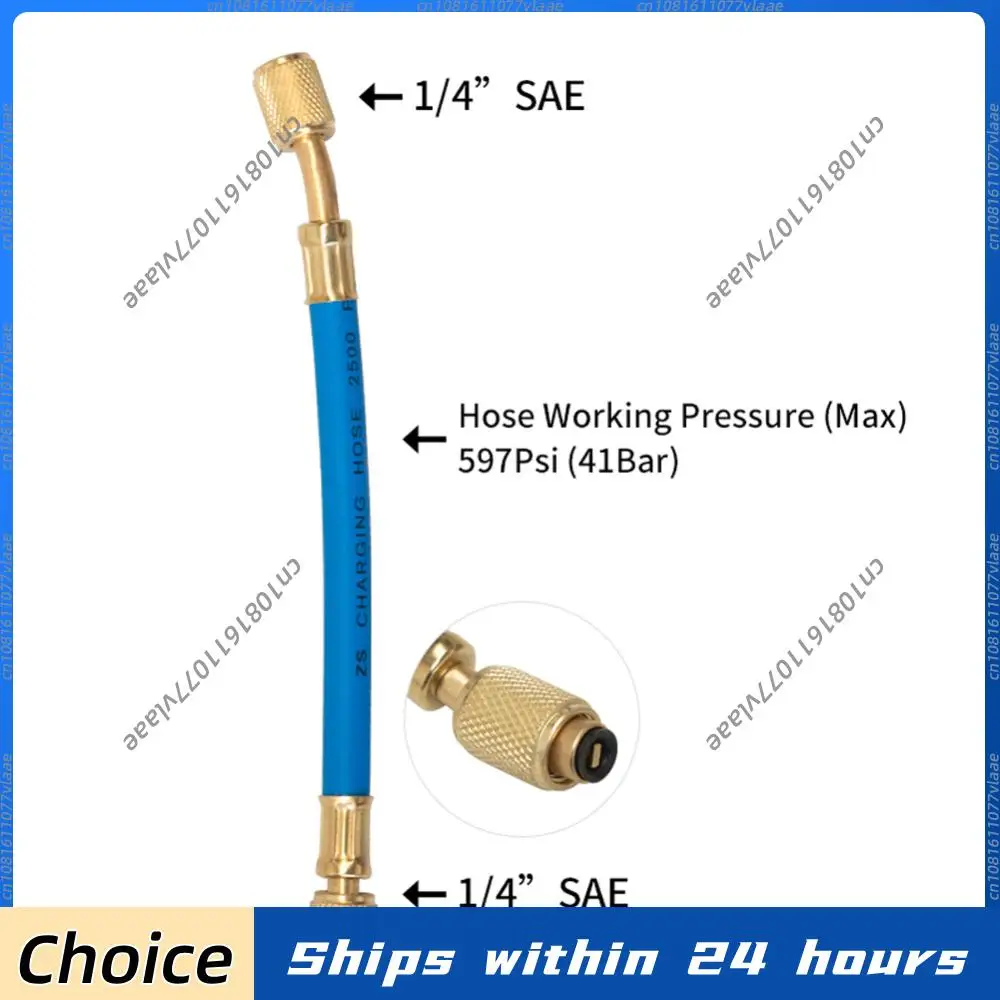 

Car A/C Oil/Dye Injector 30Ml 1Oz with Low Side Quick Coupler Adapter 1/4 Air Conditioning Automotive Oiler Injection Syringe