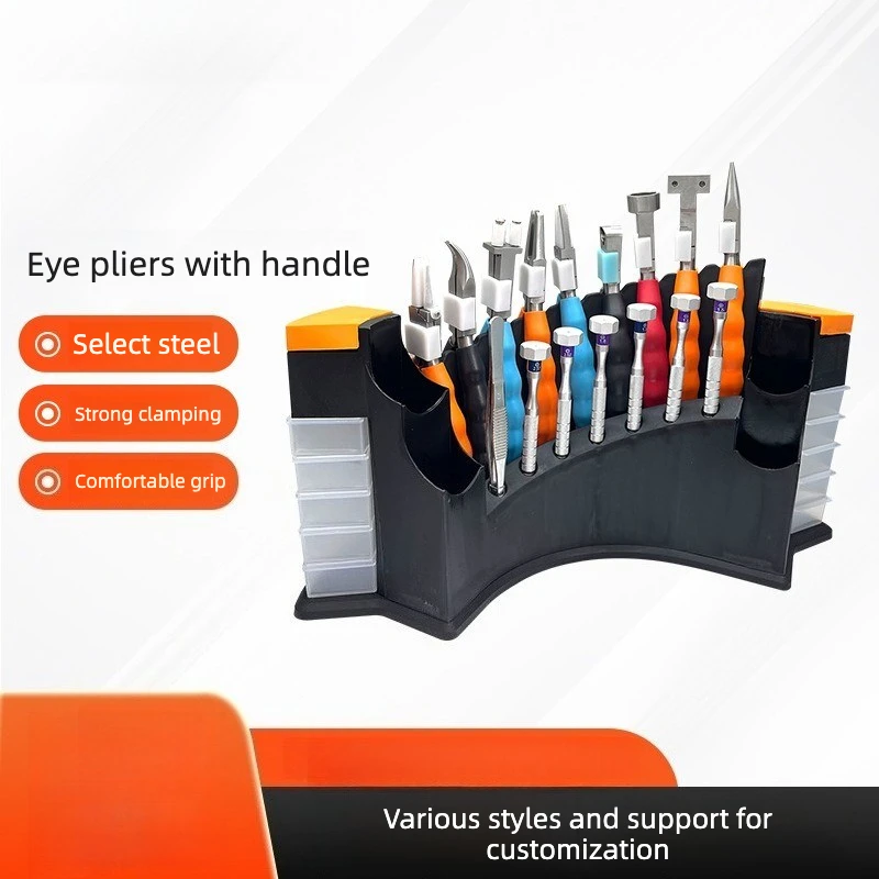 

Glasses pliers, nose pad pliers set Hardware maintenance tool Frameless color handle, glasses maintenance adjustment pliers