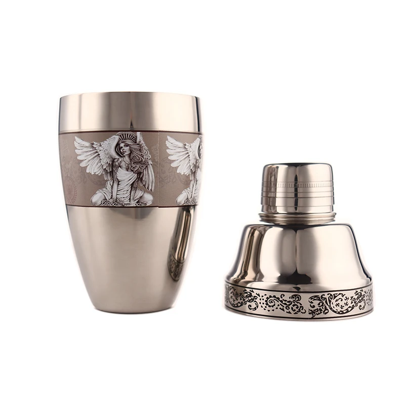 

Nostalgic Chaplin Shaker Engraving Stainless Steel Cocktail Boston Bar Shaker Cocktail kit