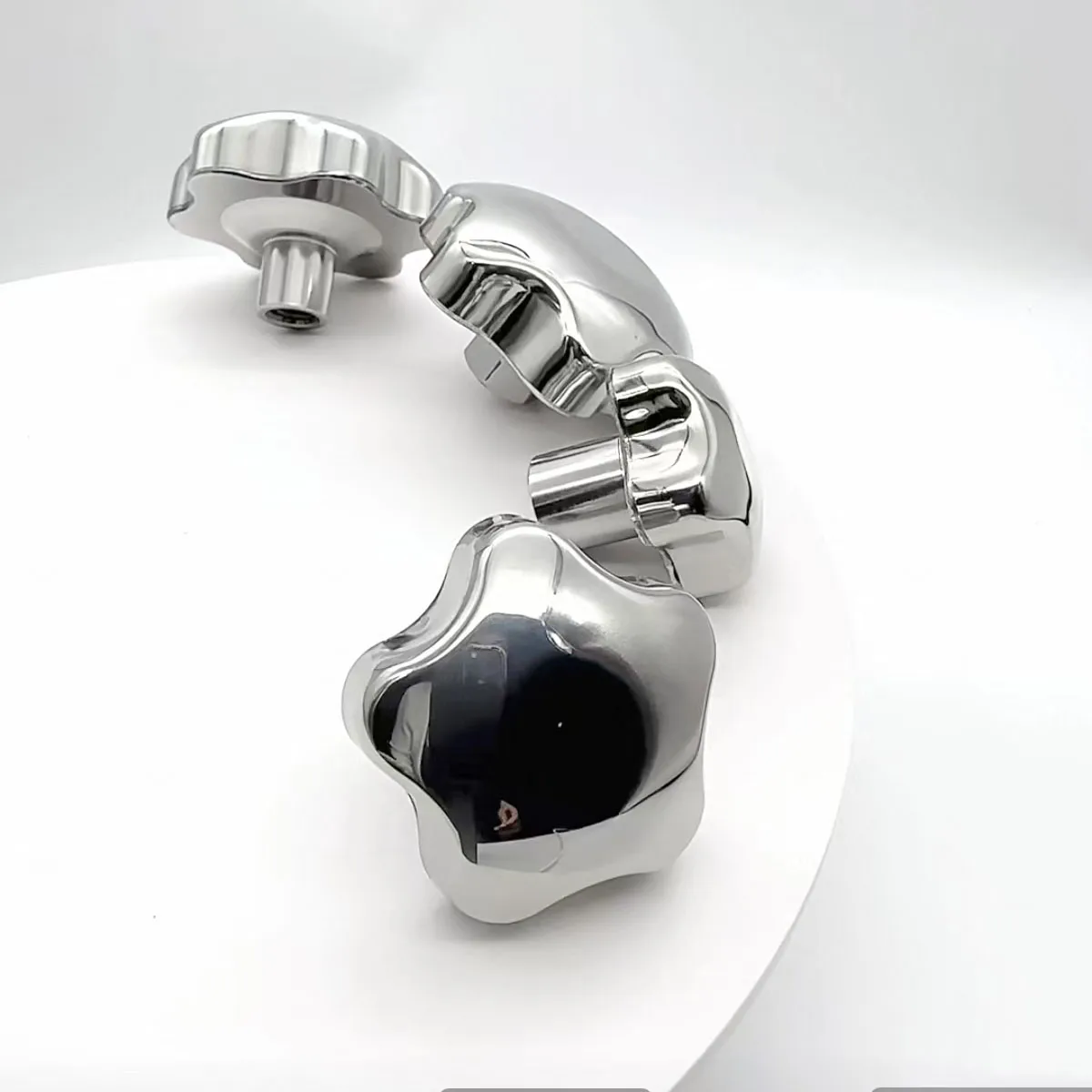 M6-M20 Female Thread Star Knobs, 304 Stainless Steel Plum Hand Wheel Clamping Handles